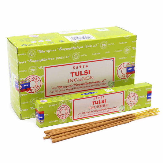 Satya Incense 15gm - Tulsi - Herbalshire Handmade Herbal Products