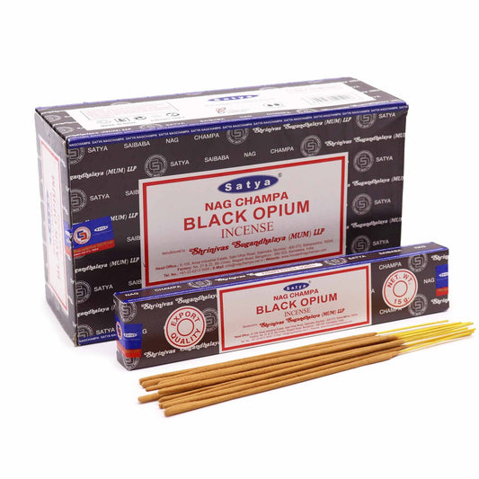 Satya Incense Sticks 15g - Black Opium - Herbalshire Handmade Herbal Products