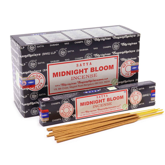 Satya Incense Sticks 15g - Midnight Blossom - Herbalshire Handmade Herbal Products