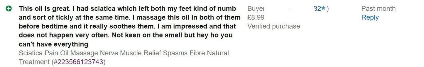 Sciatica Pain Treatment & Nerve Pain Relief Massage Oil – 100% Natural Herbal Remedy - Herbalshire Handmade Herbal Products