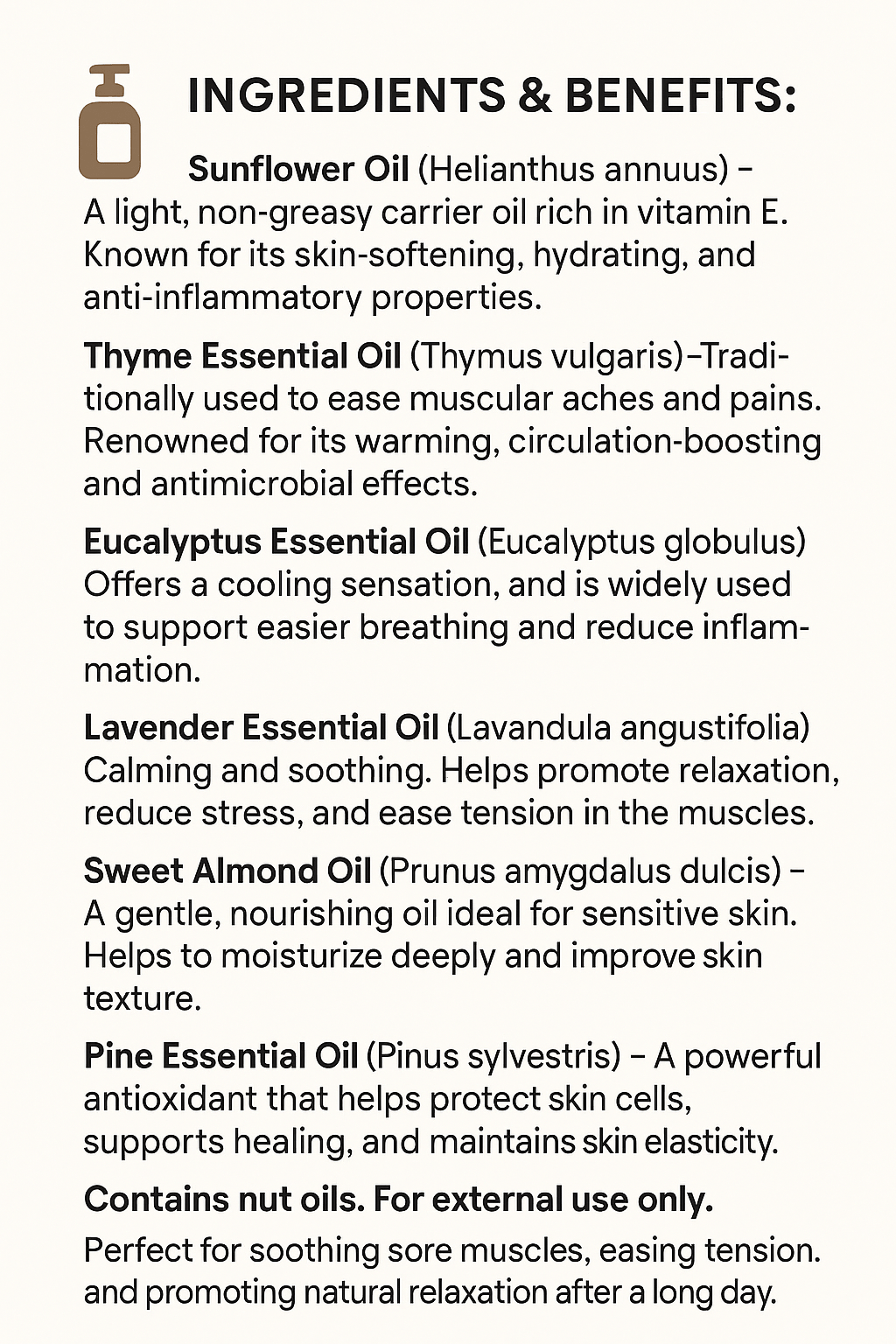 Sciatica Pain Treatment & Nerve Pain Relief Massage Oil – 100% Natural Herbal Remedy - Herbalshire Handmade Herbal Products
