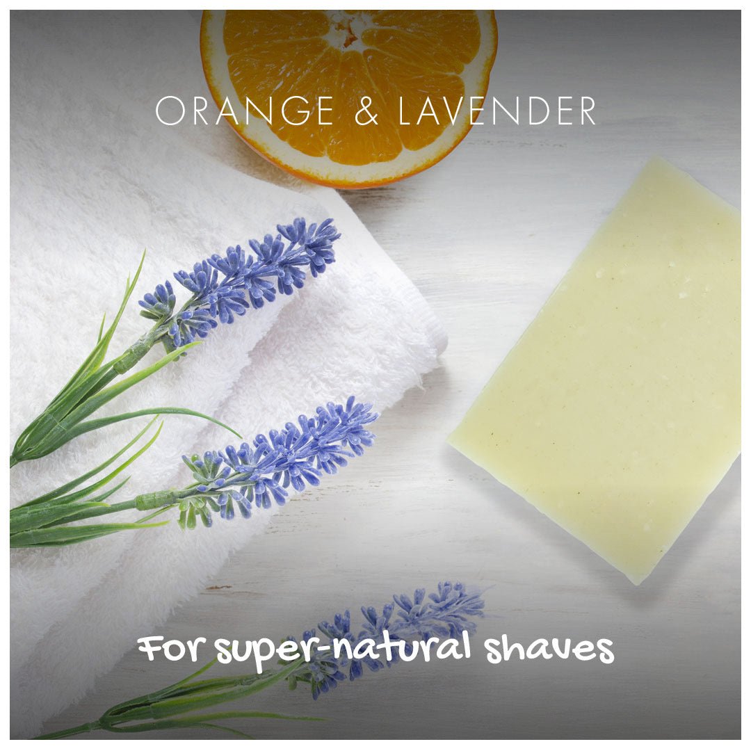 Shaving Bar - Orange & Lavender - Herbalshire Handmade Herbal Products