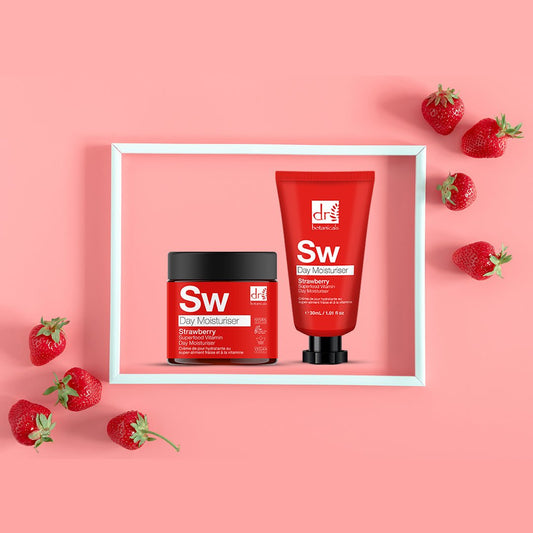 Strawberry Superfood Vitamin Day Moisturiser Duo - Herbalshire Handmade Herbal Products