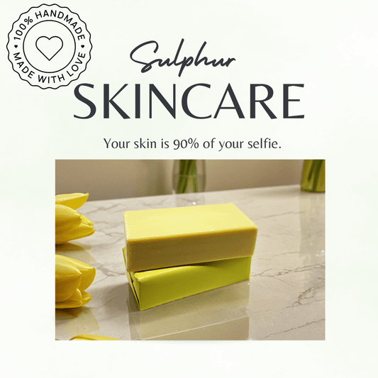 Sulphur Soap Bar 200g – Natural Acne, Rosacea, Eczema & Fungal Treatment UK - Herbalshire Handmade Herbal Products