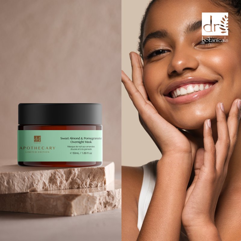 Sweet Almond & Pomegranate Overnight Mask 50ml - Herbalshire Handmade Herbal Products