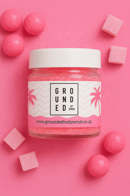 Sweet Bubblegum Lip Scrub with added Coconut Oil (30g) - Herbalshire Handmade Herbal Products