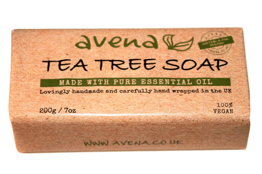 Tea Tree Oil Soap Bar 200g Natural Antiseptic Fungicide Moisturizes and Vegan - Herbalshire Handmade Herbal Products