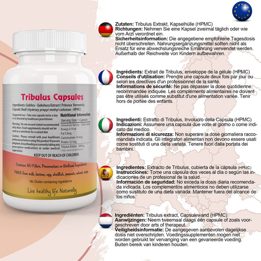Tribulus Terrestris Extract Capsules - Herbalshire Handmade Herbal Products