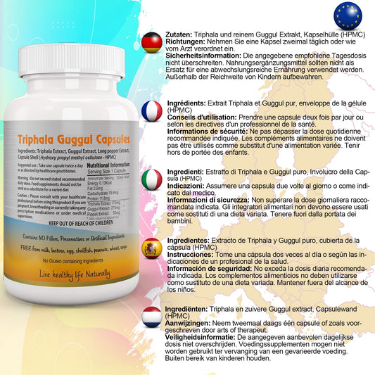 Triphala Guggul Capsule - Herbalshire Handmade Herbal Products