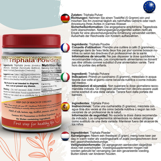 Triphala Powder - Herbalshire Handmade Herbal Products
