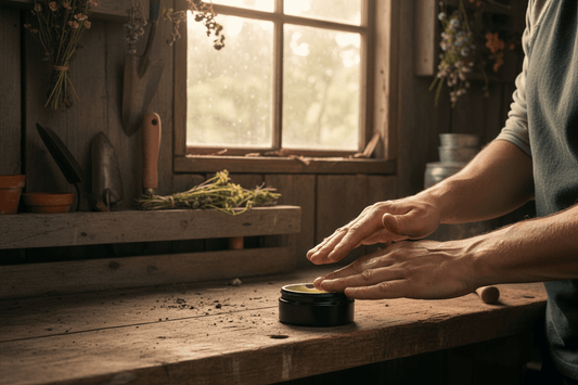 Unique Gardening Gifts & Garden Present Ideas Natural Handmade Muscle Rub - Herbalshire Handmade Herbal Products