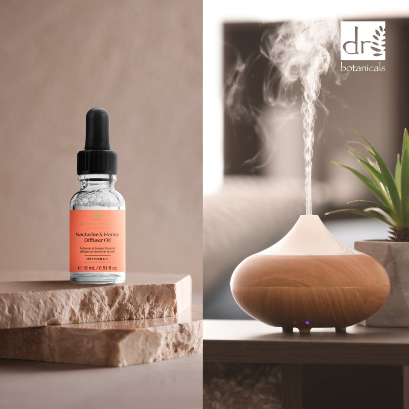 Uplift & Energise Nectarine & Honey Diffuser Oil 15ml - Herbalshire Handmade Herbal Products