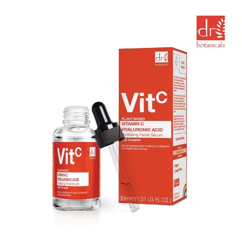 Vitamin C & Hyaluronic Acid Anti - ageing Facial Serum 30ml + Vegan Collagen Repairing Eye Serum. - Herbalshire Handmade Herbal Products