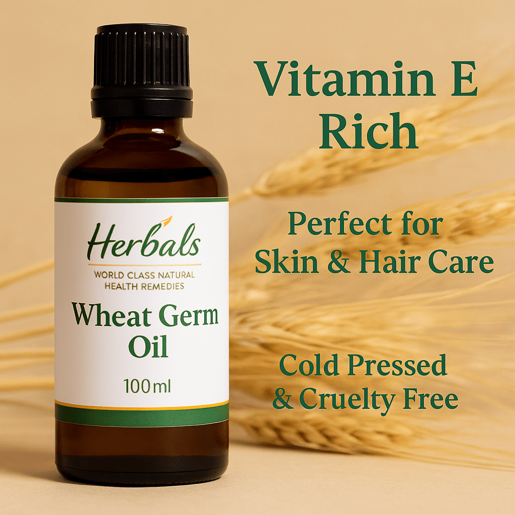 Wheat Germ Oil – Vitamin E Rich Carrier Oil for Skin, Hair & Massage – Handmade in Yorkshire - Herbalshire Handmade Herbal Products