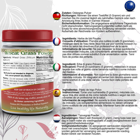 Wheat Grass Powder - Herbalshire Handmade Herbal Products