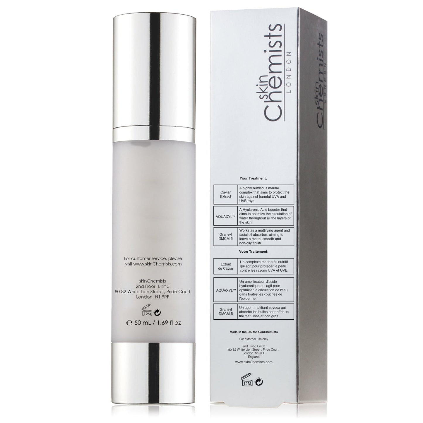 Wild Caviar Facial Moisturiser Platinum 50ml - Herbalshire Handmade Herbal Products