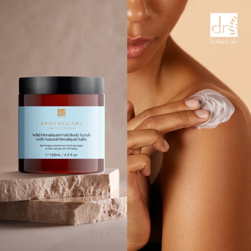 Wild Himalayan Fruit Body Scrub with Natural Himalayan Salts 120ml - Herbalshire Handmade Herbal Products