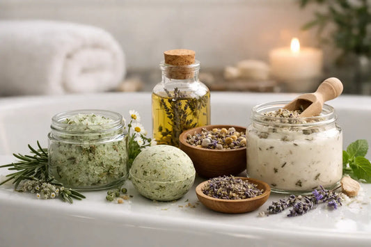 Herbal Bath Products for a Calmer Soak