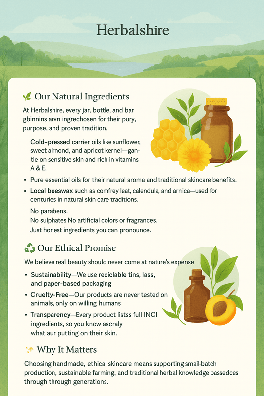 Our Natural Ingredients & Ethical Values | Handmade in Yorkshire by Herbalshire - Herbalshire Handmade Herbal Products