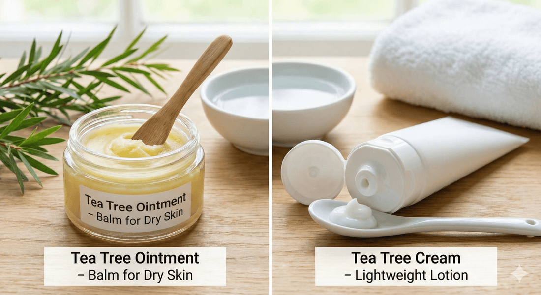 Tea Tree Ointment vs. Tea Tree Cream: Which Is Better for Your Skin? - Herbalshire Handmade Herbal Products