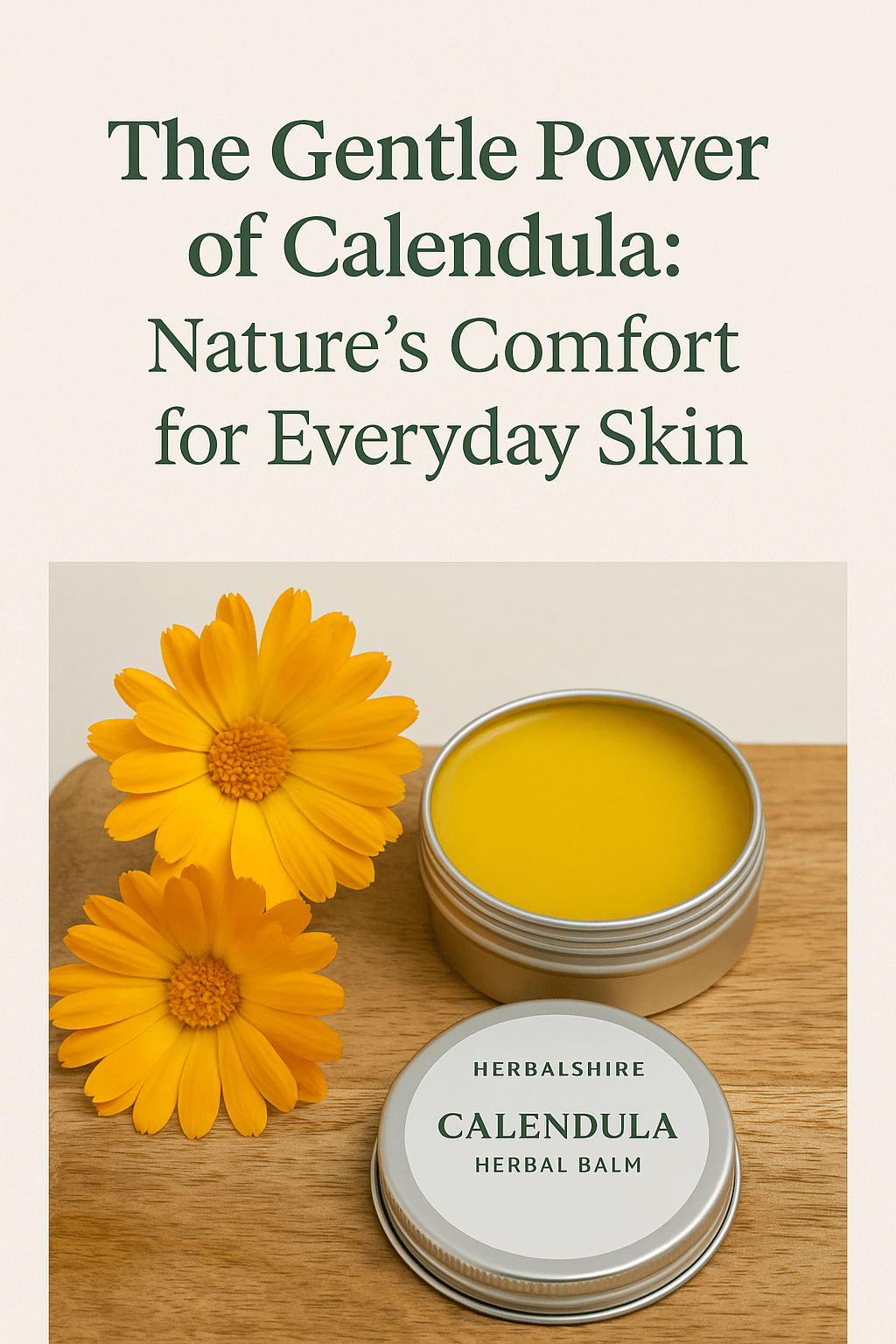 The Gentle Power of Calendula: Nature’s Comfort for Everyday Skin - Herbalshire Handmade Herbal Products
