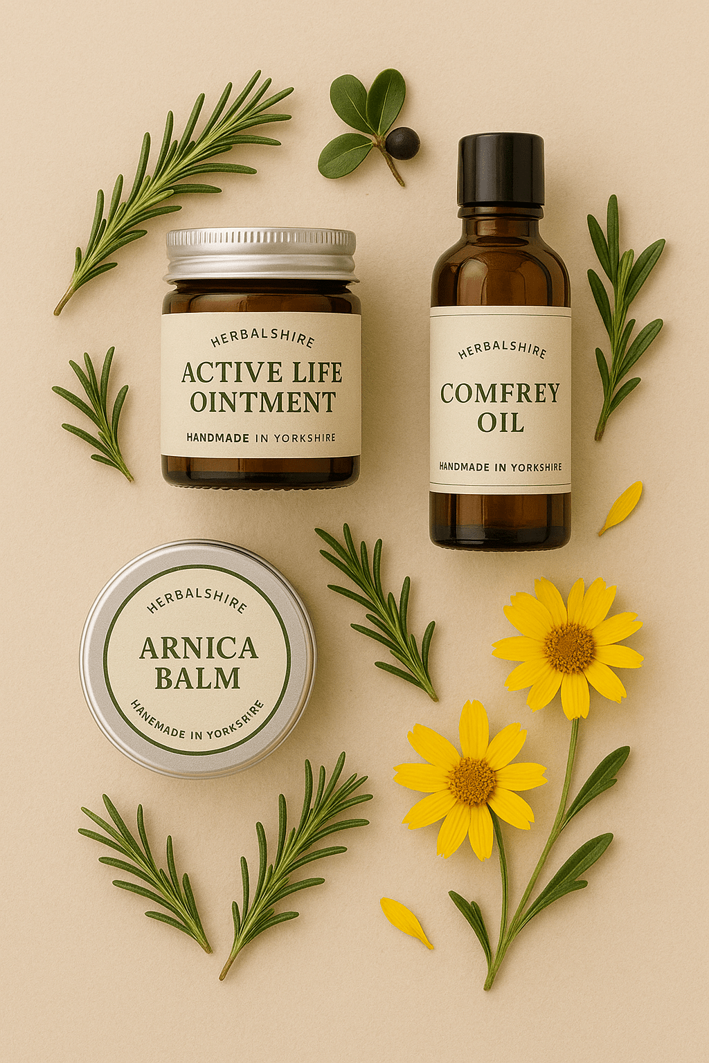 Natural Relief for Joints, Muscles & Mobility - Herbalshire Handmade Herbal Products