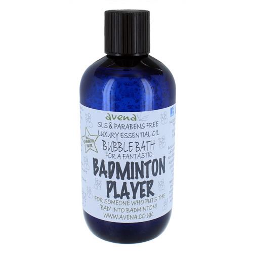 Badminton Player’s Gift Bubble Bath – Relaxing Gift Soak – SLS & Paraben Free –