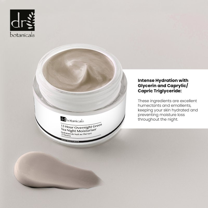 12 - Hour Overnight Green Tea Night Moisturiser - Herbalshire Handmade Herbal Products