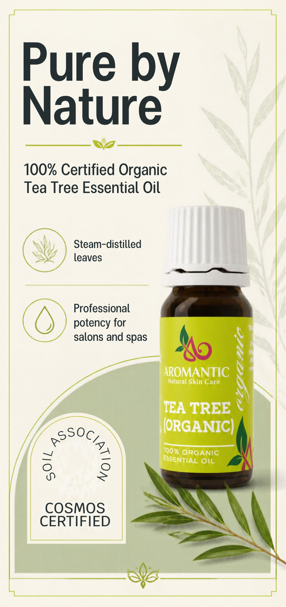 Organic Tea Tree Essential Oil | Purifying Skin & Nail Care