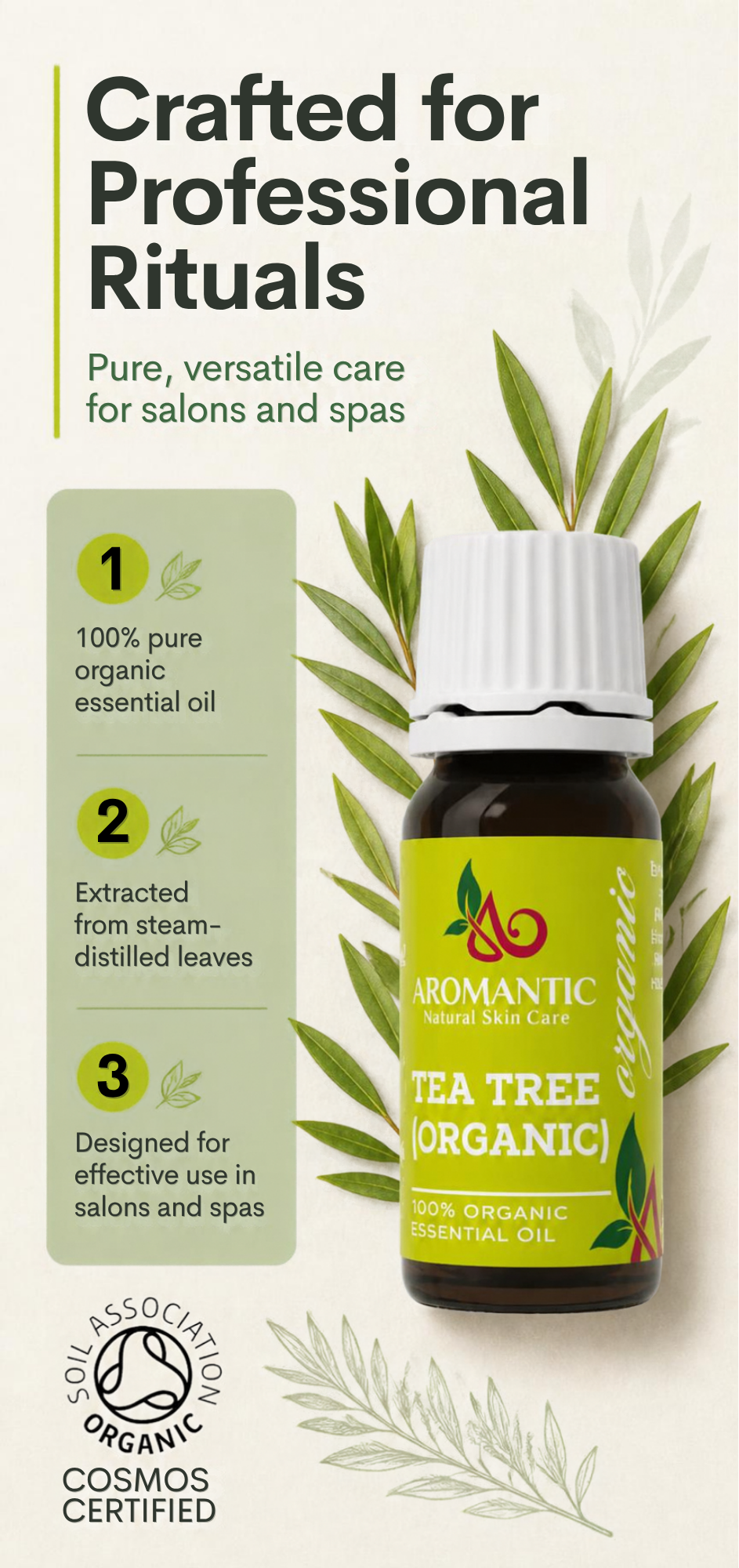 Organic Tea Tree Essential Oil | Purifying Skin & Nail Care