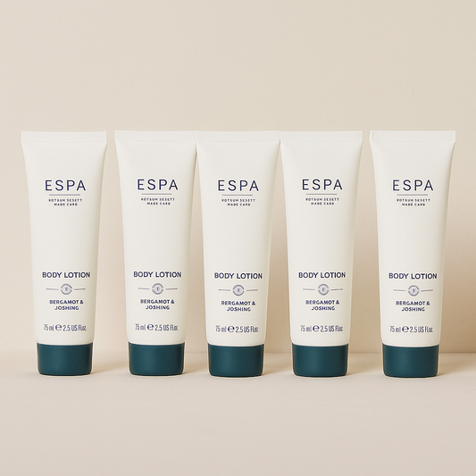5 x ESPA Bergamot & Jasmine Body Lotion – 75ml Each – Nourishing Skincare Bundle – Includes UK Delivery