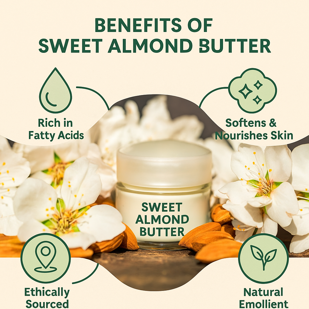 Sweet Almond Butter for Skin – Vegan Emollient Base for Creams & Hair 5kg - 25kg