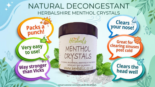 Pure Menthol Crystals (30g) – Natural Steam Inhalation for Blocked Nose & Sinus Relief