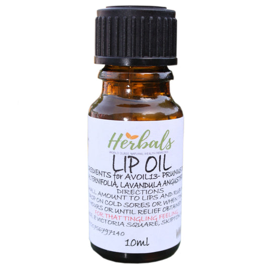 Herbal Lip Oil Lotion Natural Cold Sore Relief with Powerful Herbal Extracts, Handmade in North Yorkshire, Antifungal and Antiseptic Formula, Nature Made, Chemical-Free Solution