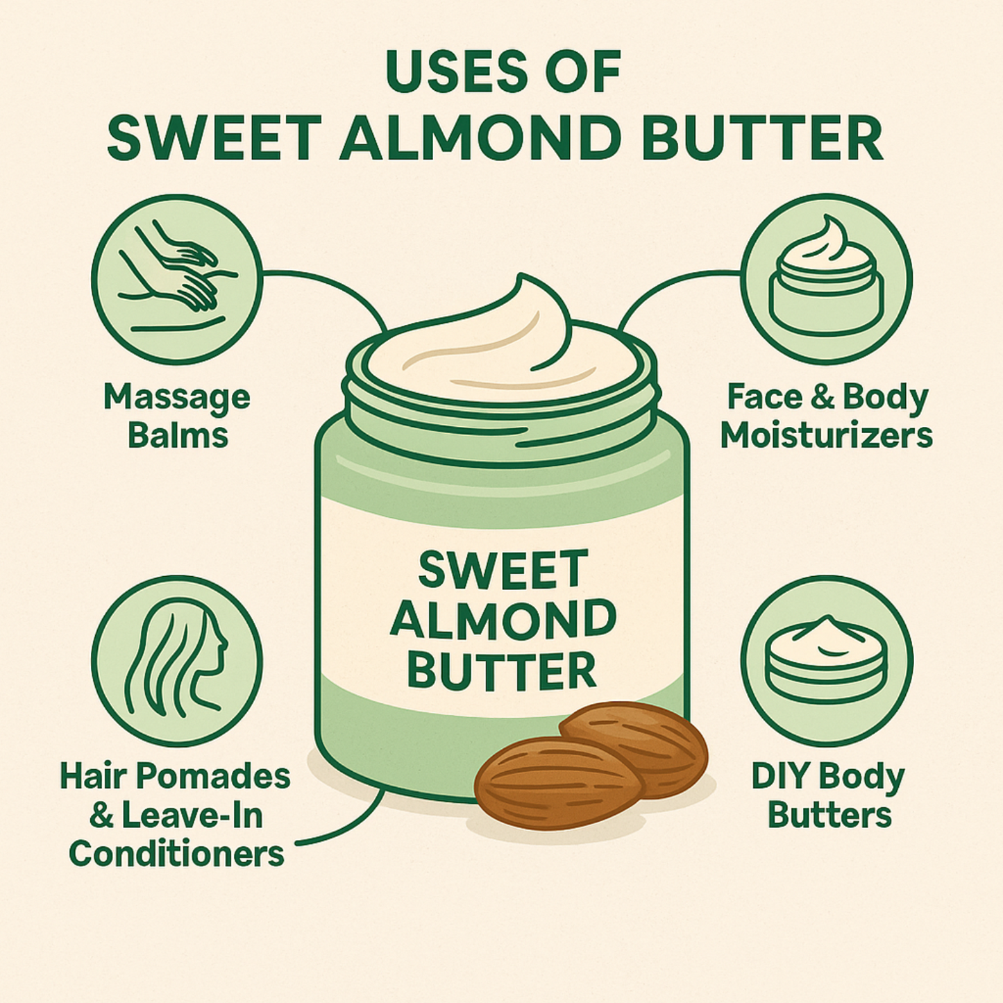 Sweet Almond Butter for Skin – Vegan Emollient Base for Creams & Hair 5kg - 25kg