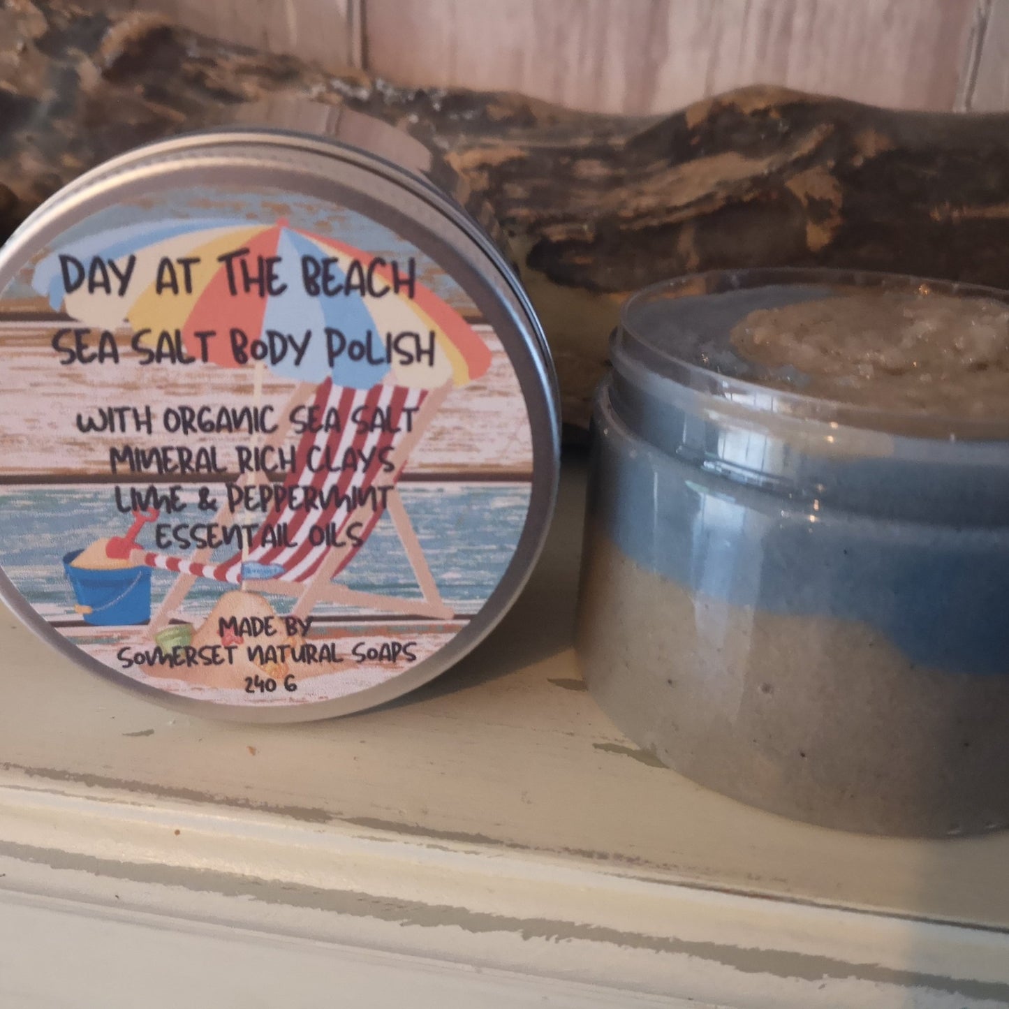 A Day at the Beach Sea Salt Body Polish - Herbalshire Handmade Herbal Products