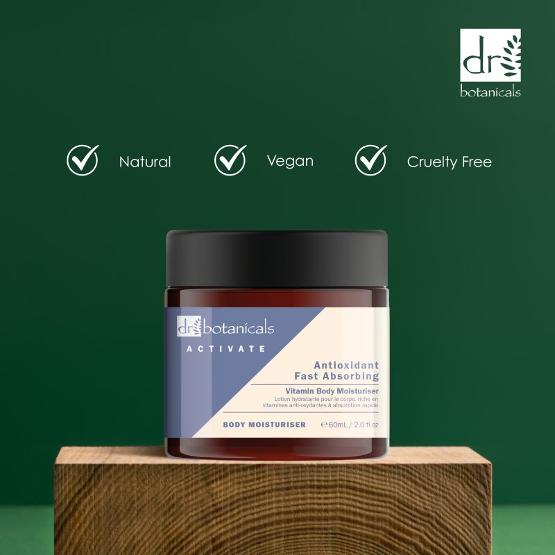 Activate Anti - Oxidant Fast Absorbing Vitamin Body Moisturiser 60ml - Herbalshire Handmade Herbal Products