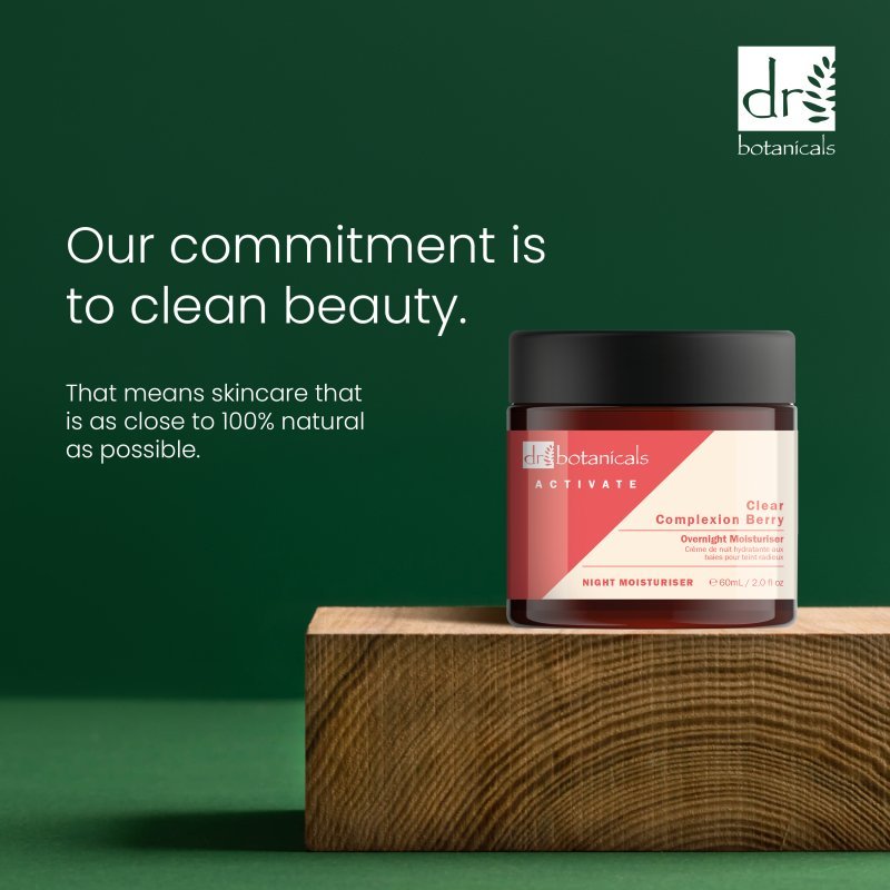 Activate Clear Complexion Berry Overnight Moisturiser 60ml - Herbalshire Handmade Herbal Products