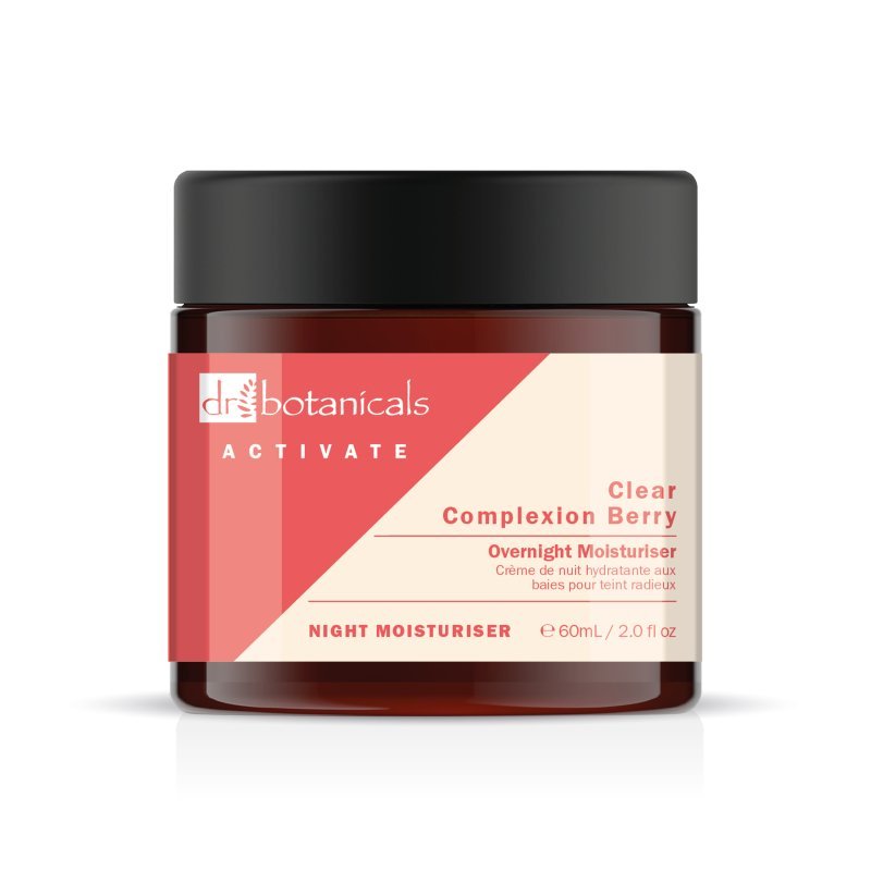Activate Clear Complexion Berry Overnight Moisturiser 60ml - Herbalshire Handmade Herbal Products