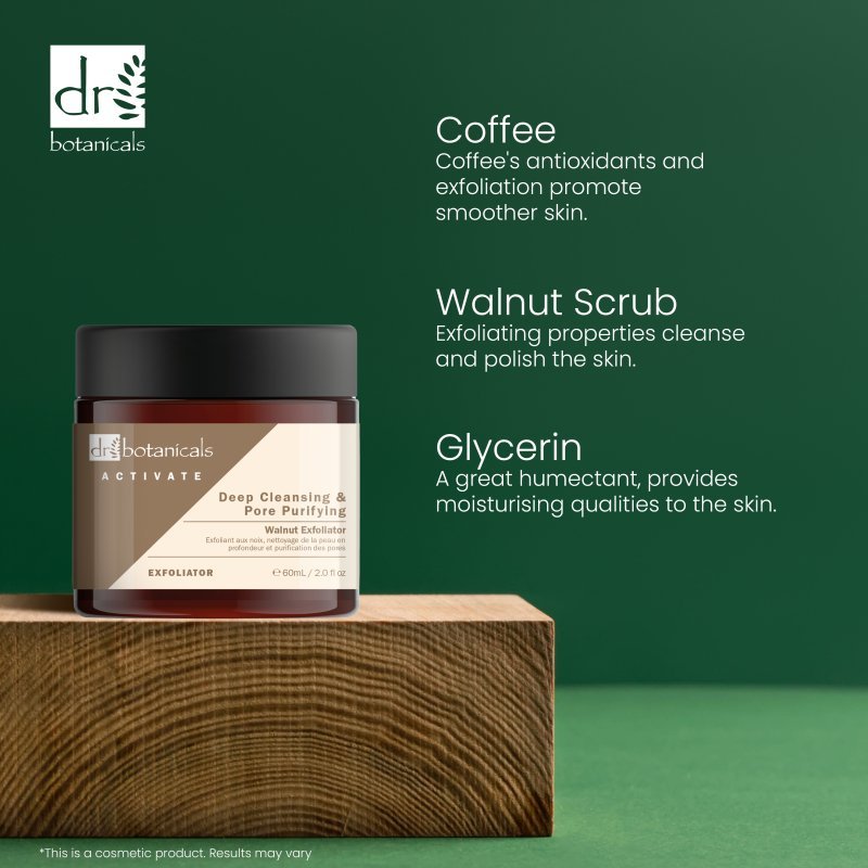 Activate Deep Cleansing And Pore Purifying Walnut Exfoliator 60ml - Herbalshire Handmade Herbal Products