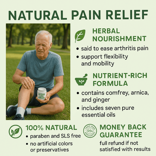 Active Life Ointment 120ml - 100% Natural Arthritis & Joint Pain Relief UK - Herbalshire Handmade Herbal Products