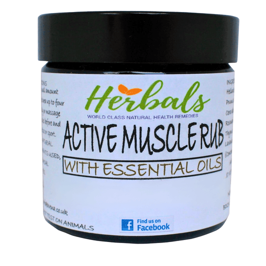 Active Muscle Rub Cream – 60ml – Handmade Herbal Muscle Balm - Herbalshire Handmade Herbal Products