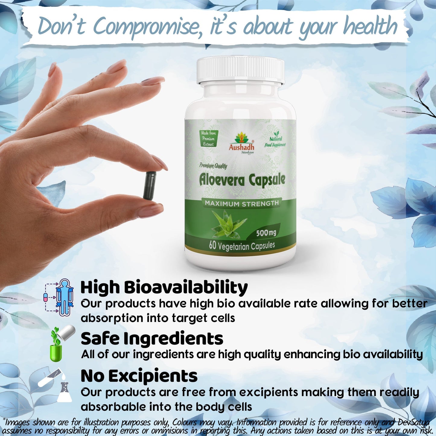 Aloe Vera Capsule - Herbalshire Handmade Herbal Products