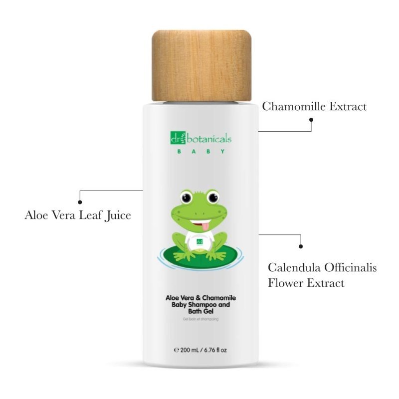 Aloe Vera & Chamomile Baby Shampoo & Bath Gel 200ml - Herbalshire Handmade Herbal Products