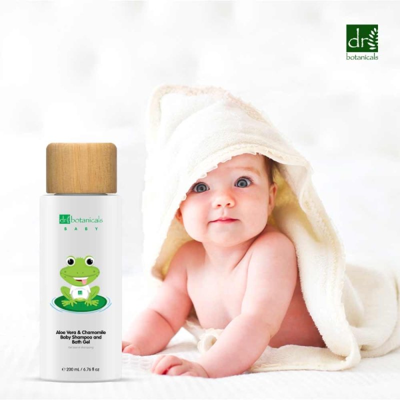 Aloe Vera & Chamomile Baby Shampoo & Bath Gel 200ml - Herbalshire Handmade Herbal Products