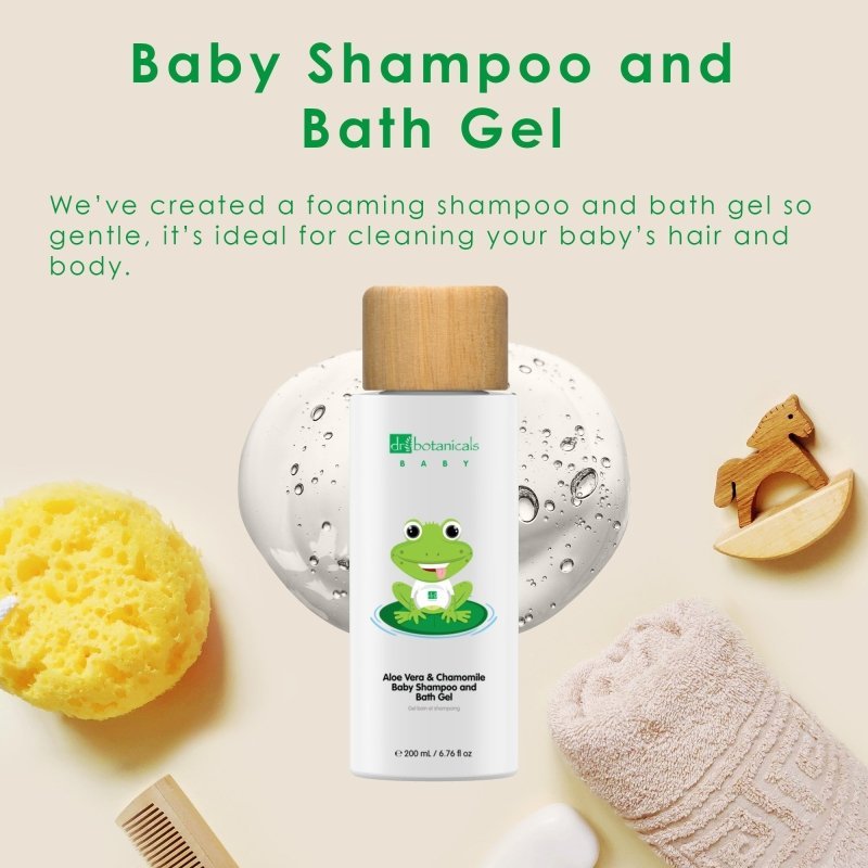 Aloe Vera & Chamomile Baby Shampoo & Bath Gel 200ml - Herbalshire Handmade Herbal Products
