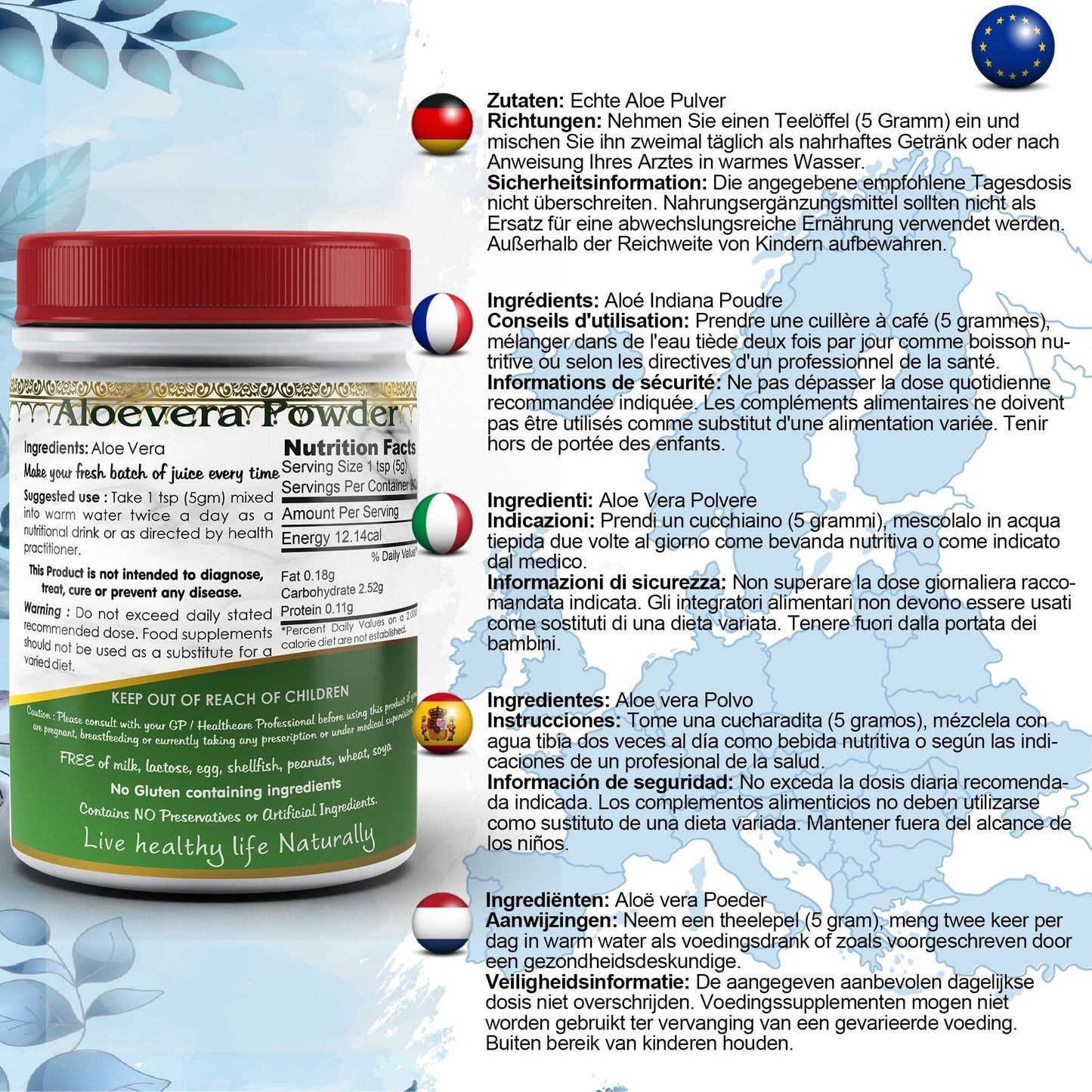 Aloe Vera Powder - Herbalshire Handmade Herbal Products