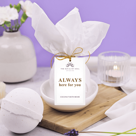 Always Here for You - Coconut Bath Bomb Soak - Herbalshire Handmade Herbal Products