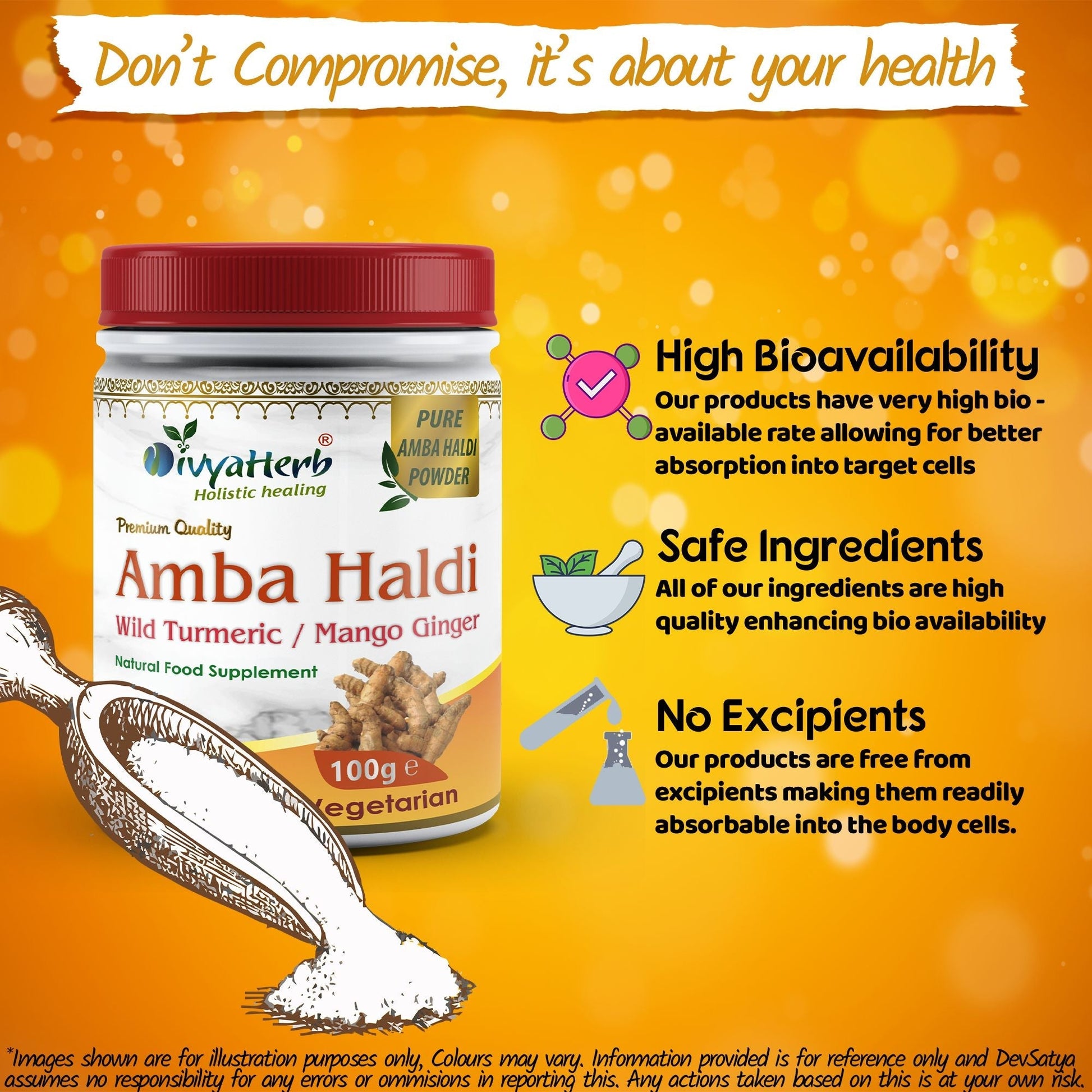 Amba Haldi (Curcuma Amada) Powder - Herbalshire Handmade Herbal Products
