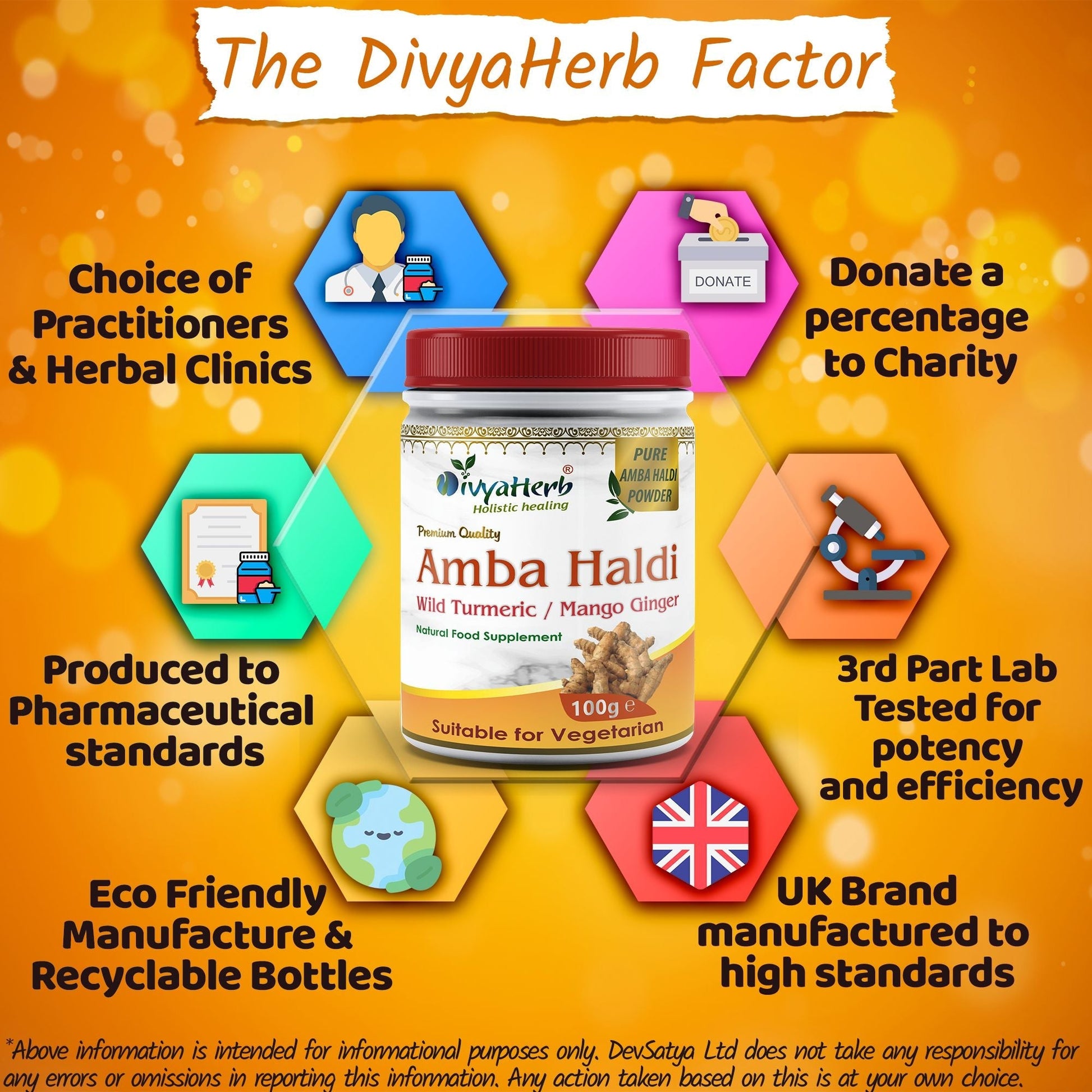 Amba Haldi (Curcuma Amada) Powder - Herbalshire Handmade Herbal Products